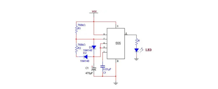 单一闪烁电路图图片