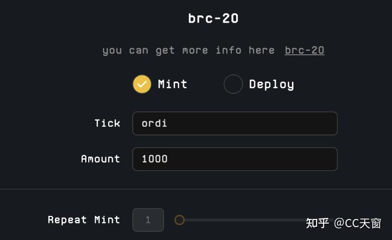 第一个 brc-20 代币(ordi)