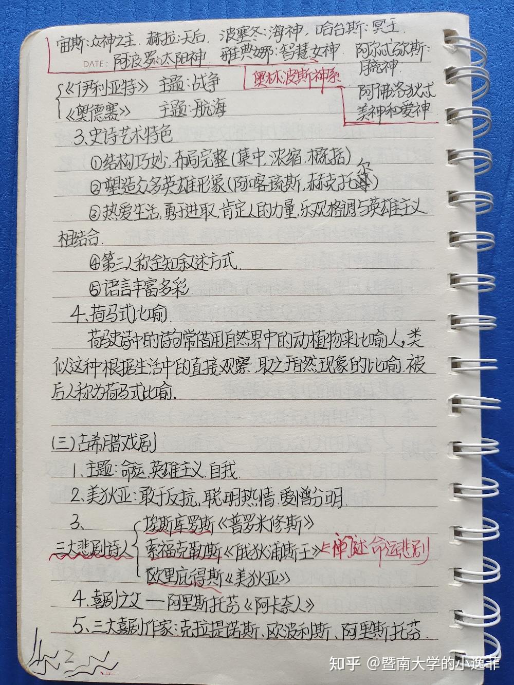 自考汉语言文学本科专业手写笔记分享