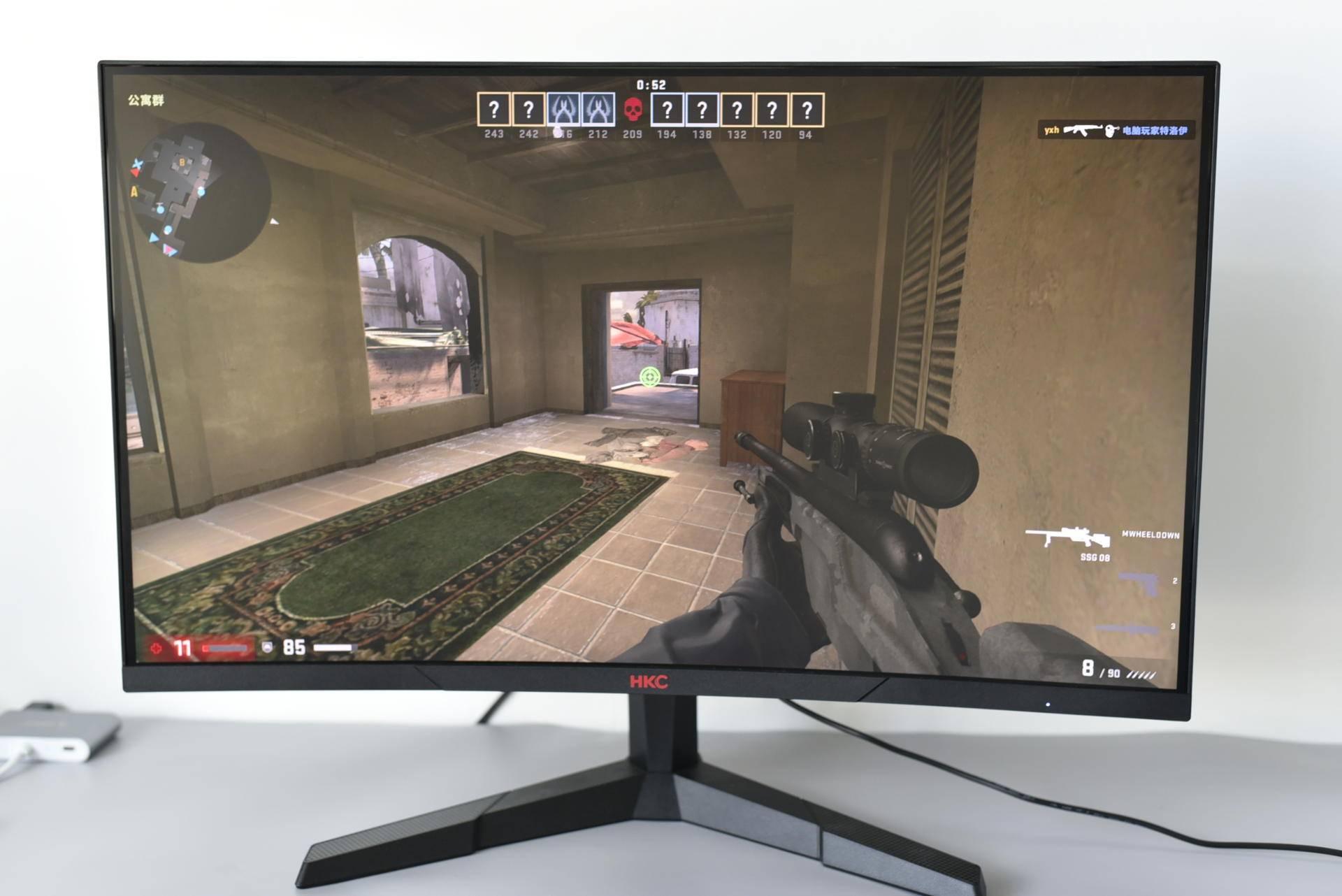 在射击类游戏时,sg27c显示器配备4种准星瞄准器,能够提升瞄点的精准度