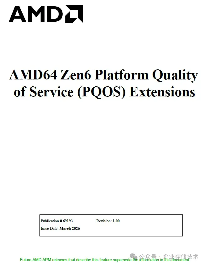 AMD64 Zen6 平台 PQOS 扩展指令集 - 知乎