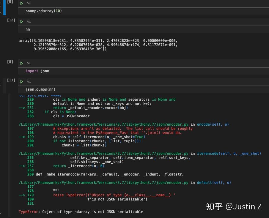 如何解决Objectof type ndarray is not JSON serializable? - 知乎