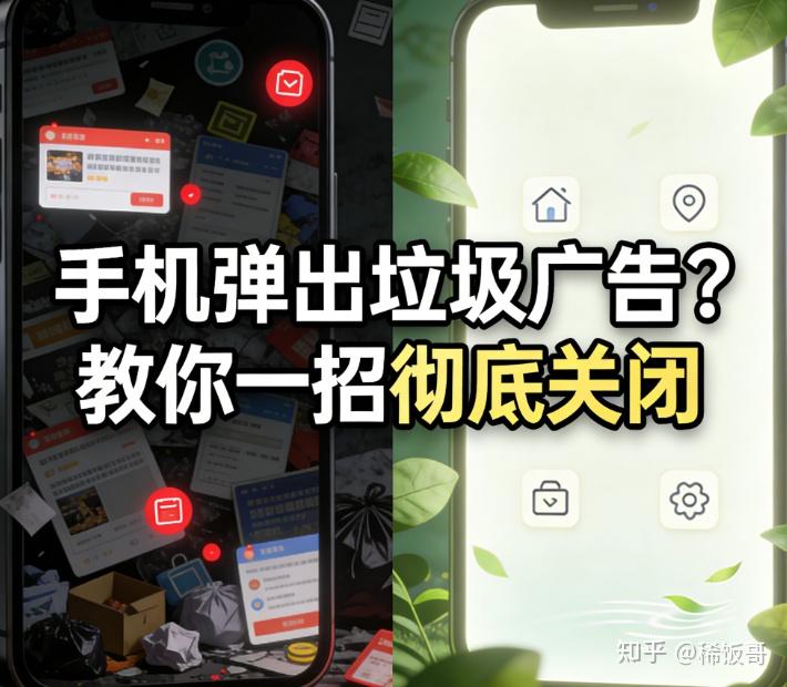 别再被垃圾广告折磨了!手机这3个开关不关掉,关机重启都没用。 - 知乎