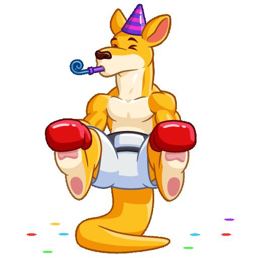 telegram上有趣的表情包之二kangaroofighter