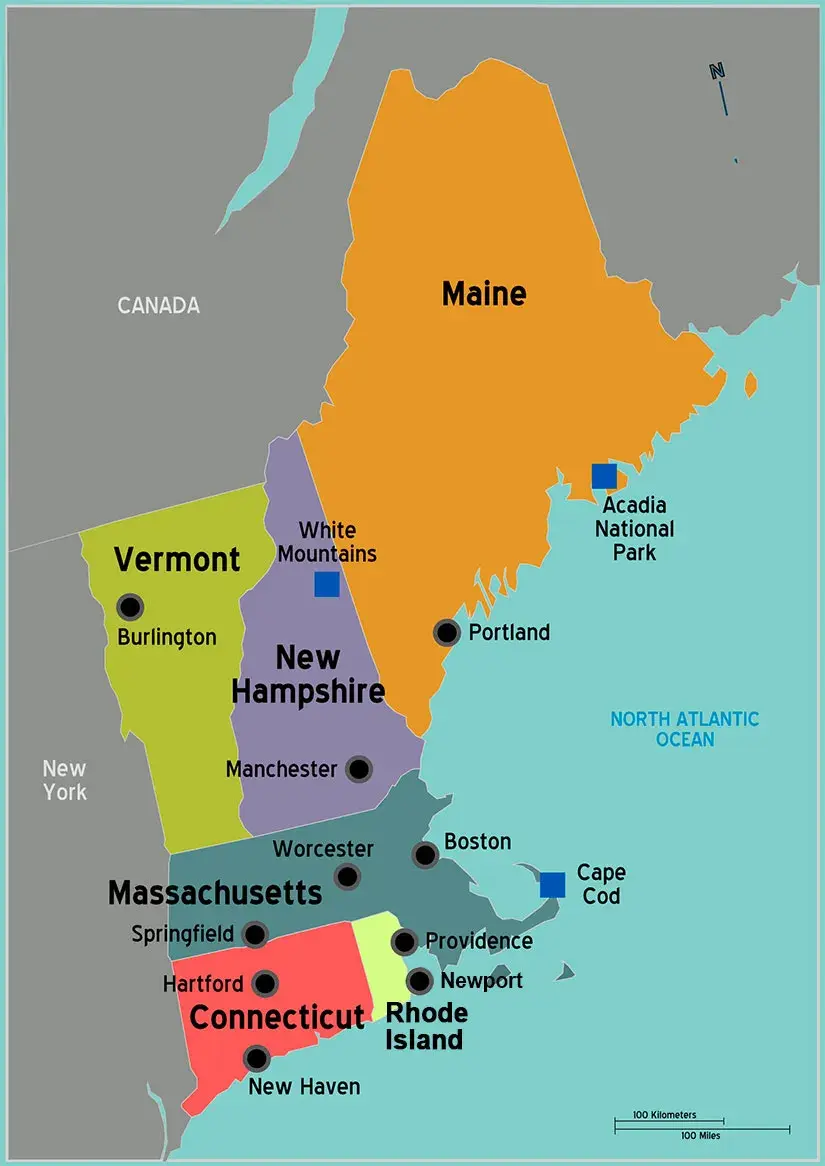 美国新英格兰地区口音图片