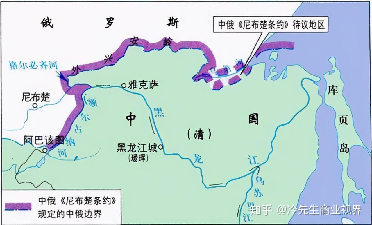 历史上清朝立国之初的版图,比如今的中国地图要大得多