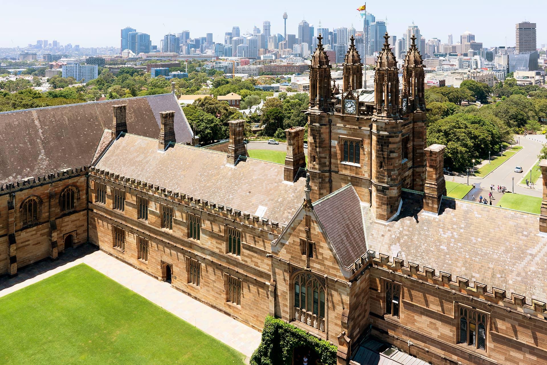 悉尼大学校园全景图图片