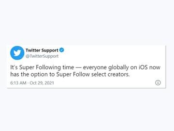 推特面向ios用戶開放superfollows