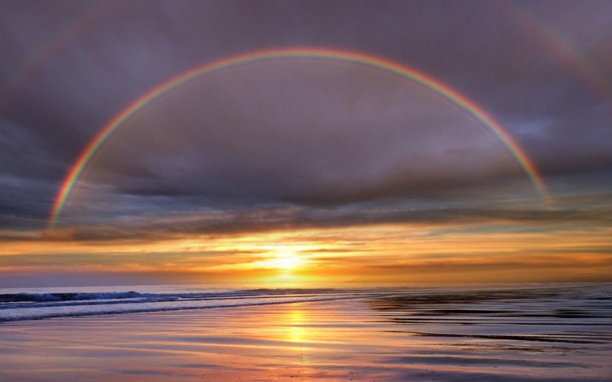 海上彩虹图片大全真实,最美的彩虹在海边图片 - 伤感说说吧
