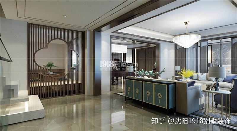温馨的三口之家,190平典雅新中式,华润橡树湾别墅装修效果图 - 知乎