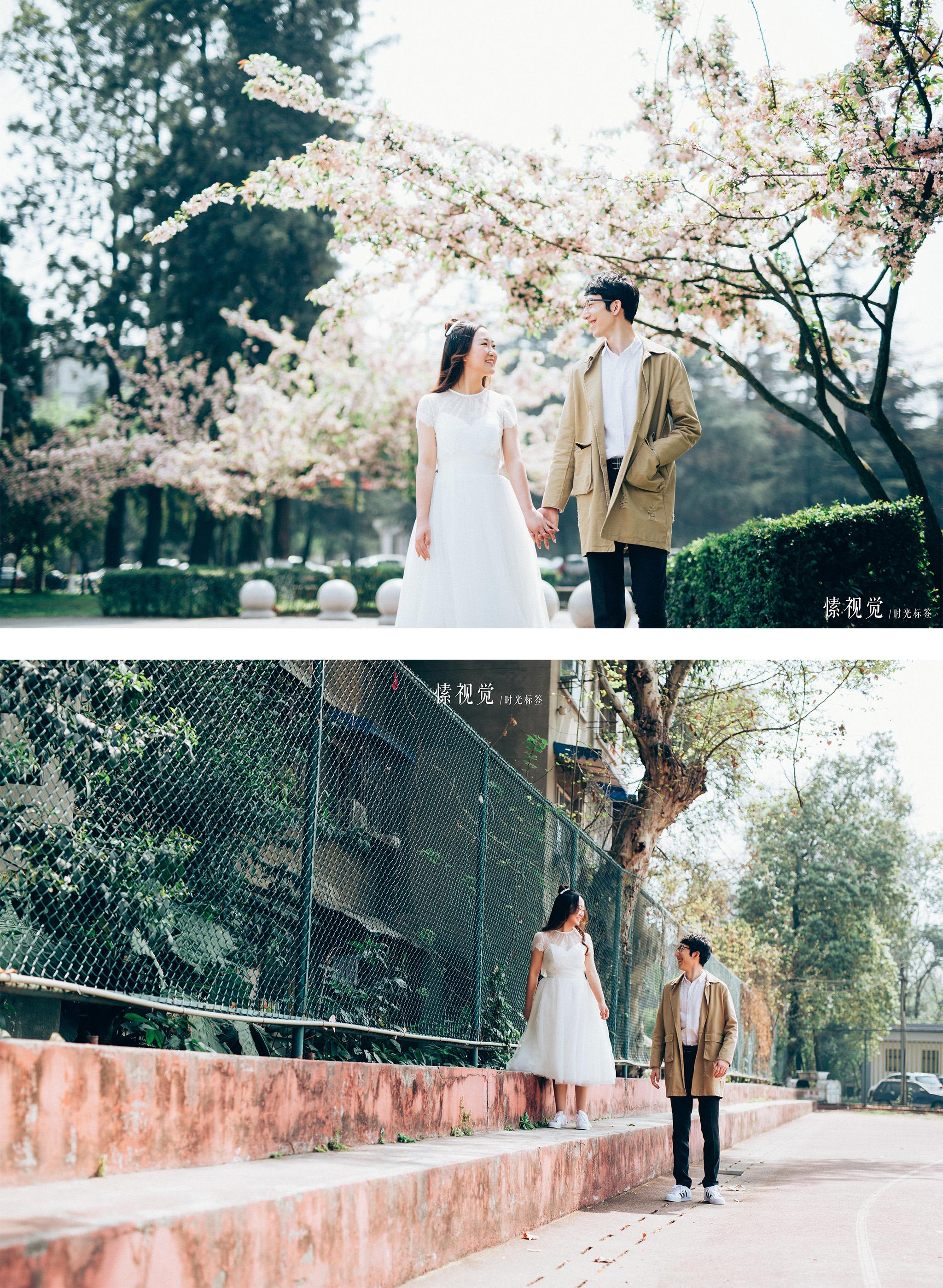 愫视觉成都小清新校园风婚纱照胶片纪实婚纱照充满青春的味道