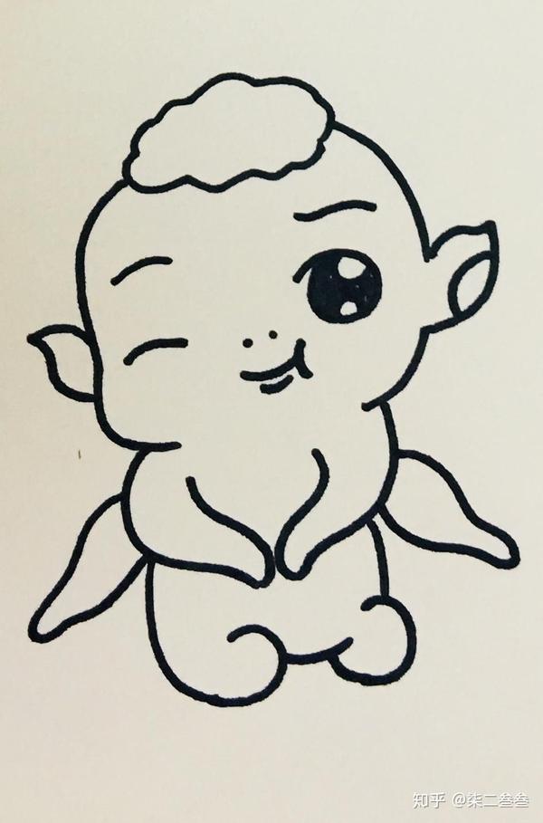 每天一张简笔画 | 胡巴(内含详细步骤)