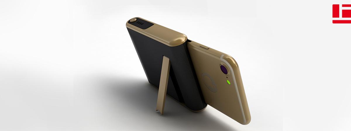 洛上设计匠心设计拍摄伴侣iphone手机背夹扩容器设计