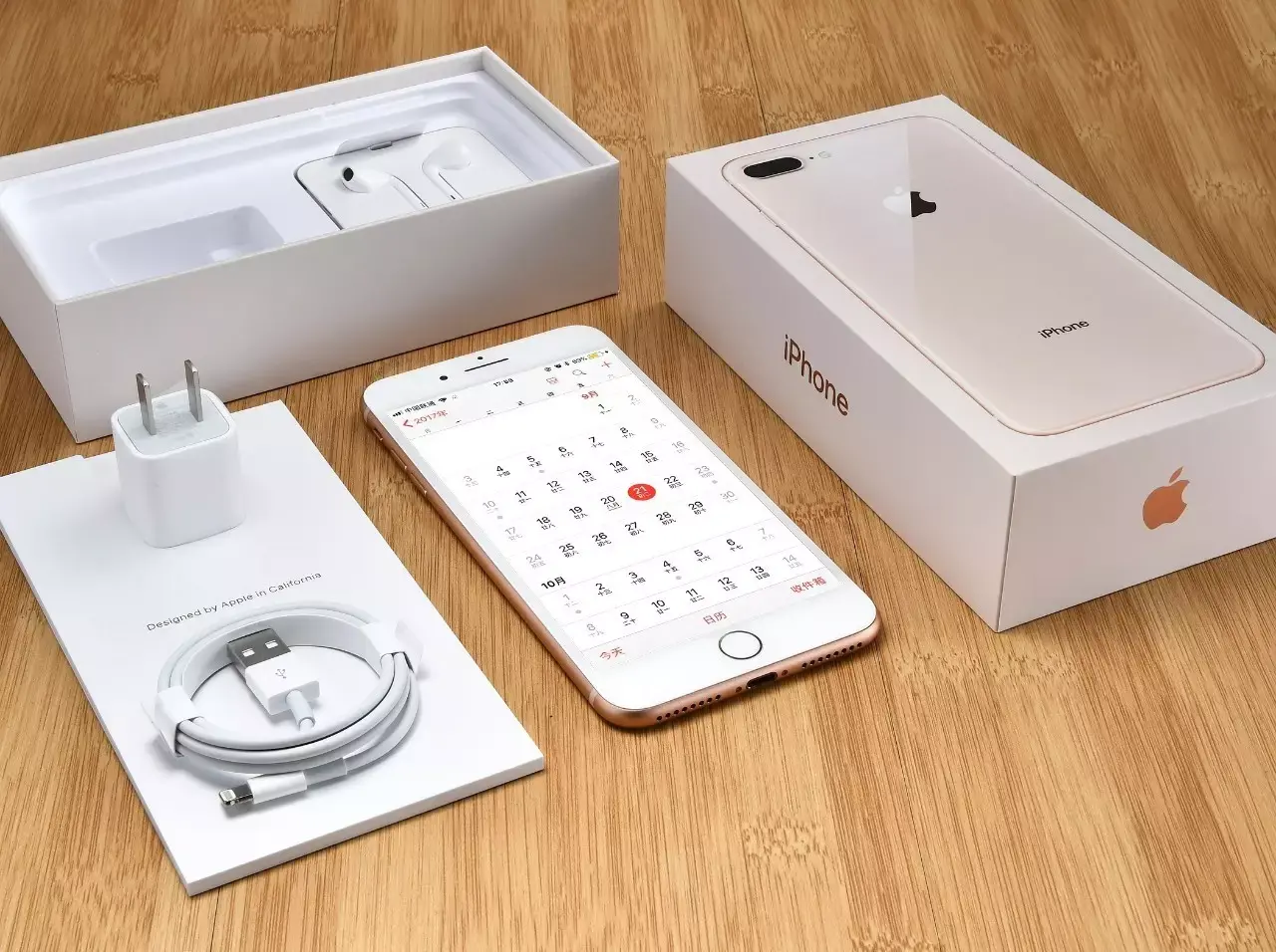 iphone8plus真机开箱腮红金双玻璃这颜值你打几分