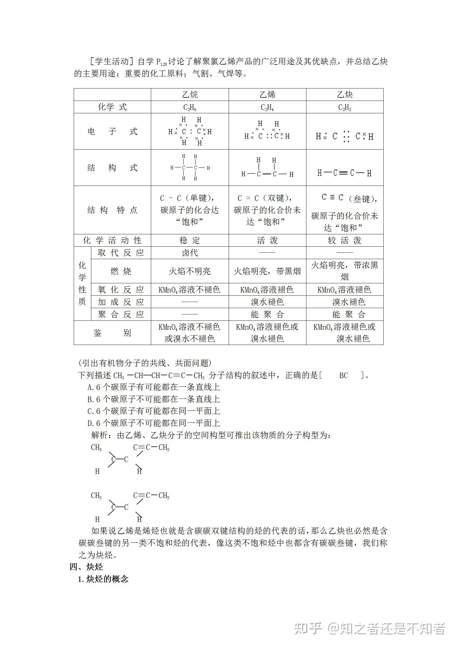 乙炔空间结构示意图图片