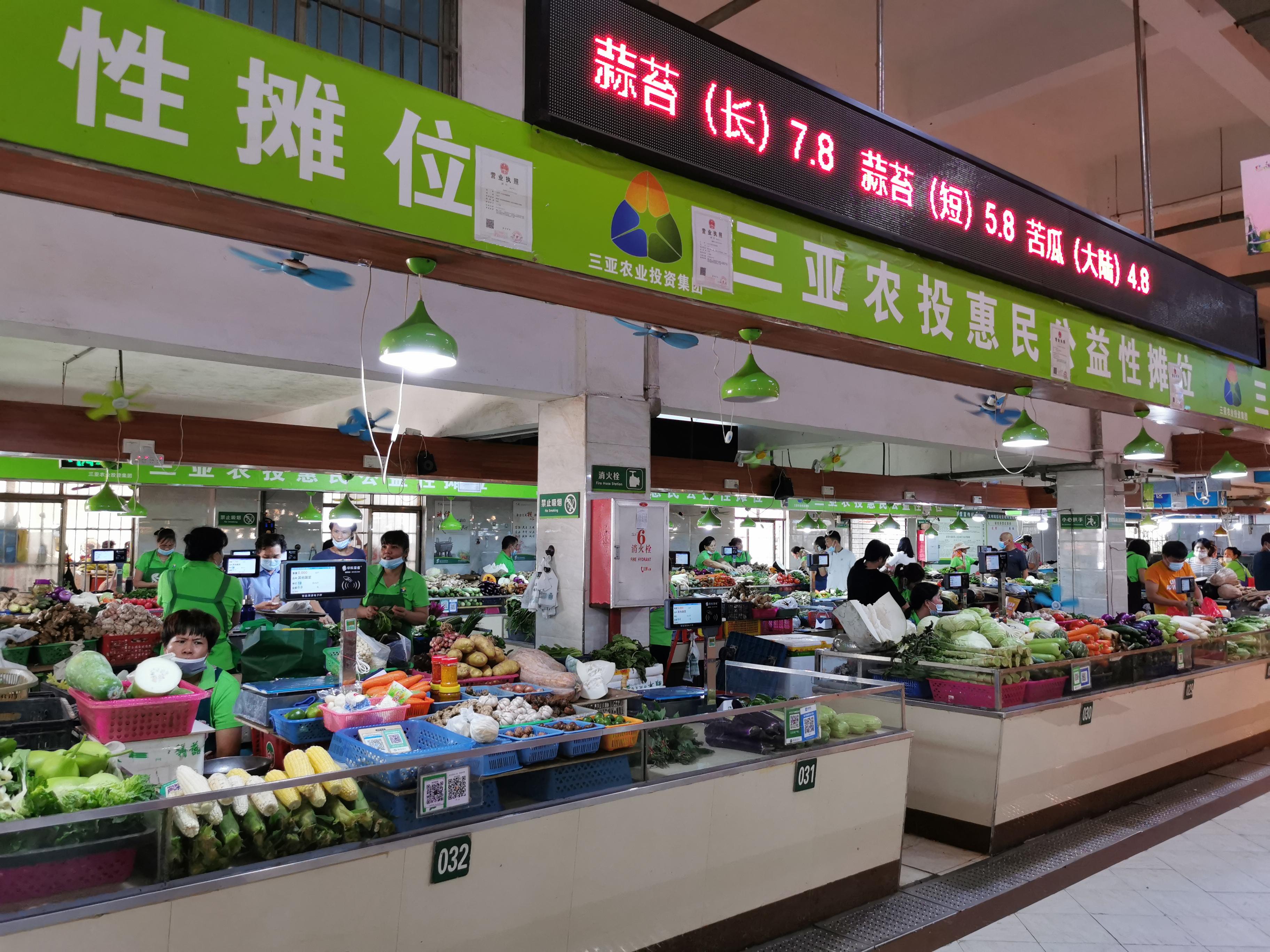 海南省平价菜数据直采零售保险试点工作培训会前往三亚第三农贸市场