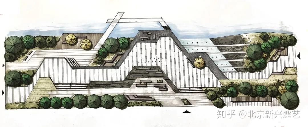 干货央美景观快题精讲系列之街头绿地设计