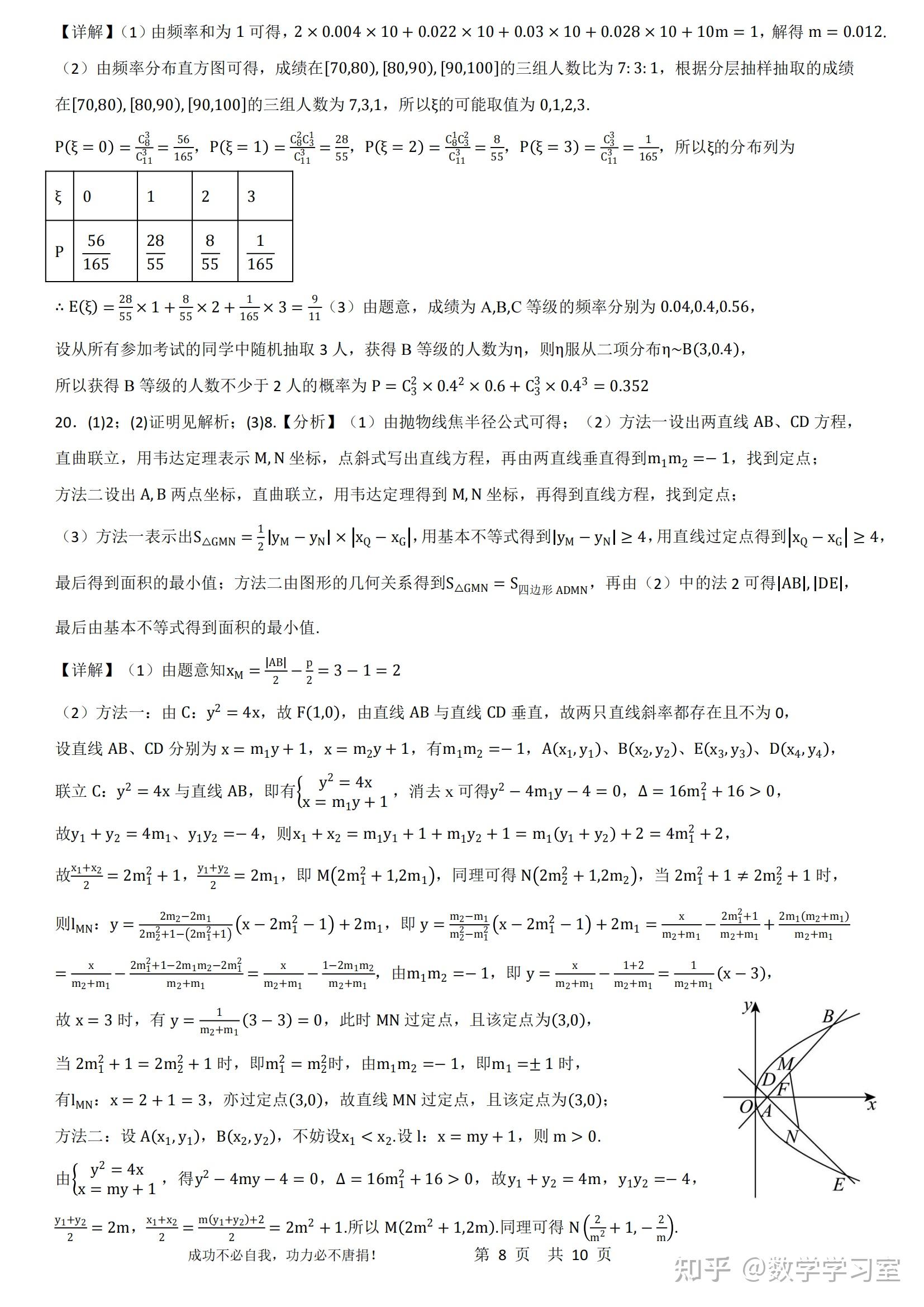 建平中学2024届高三下3月考试数学试题详解