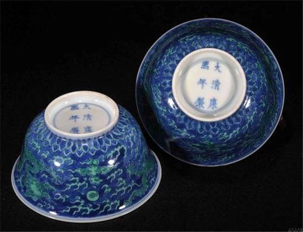 清康熙時代 墨書【康熙年製】在銘官汝窯 郊壇 粉彩炉鼎文 詩文花觚 (C-78) 清康熙時代 墨書【康熙年製】在銘官汝窯 郊壇 粉彩