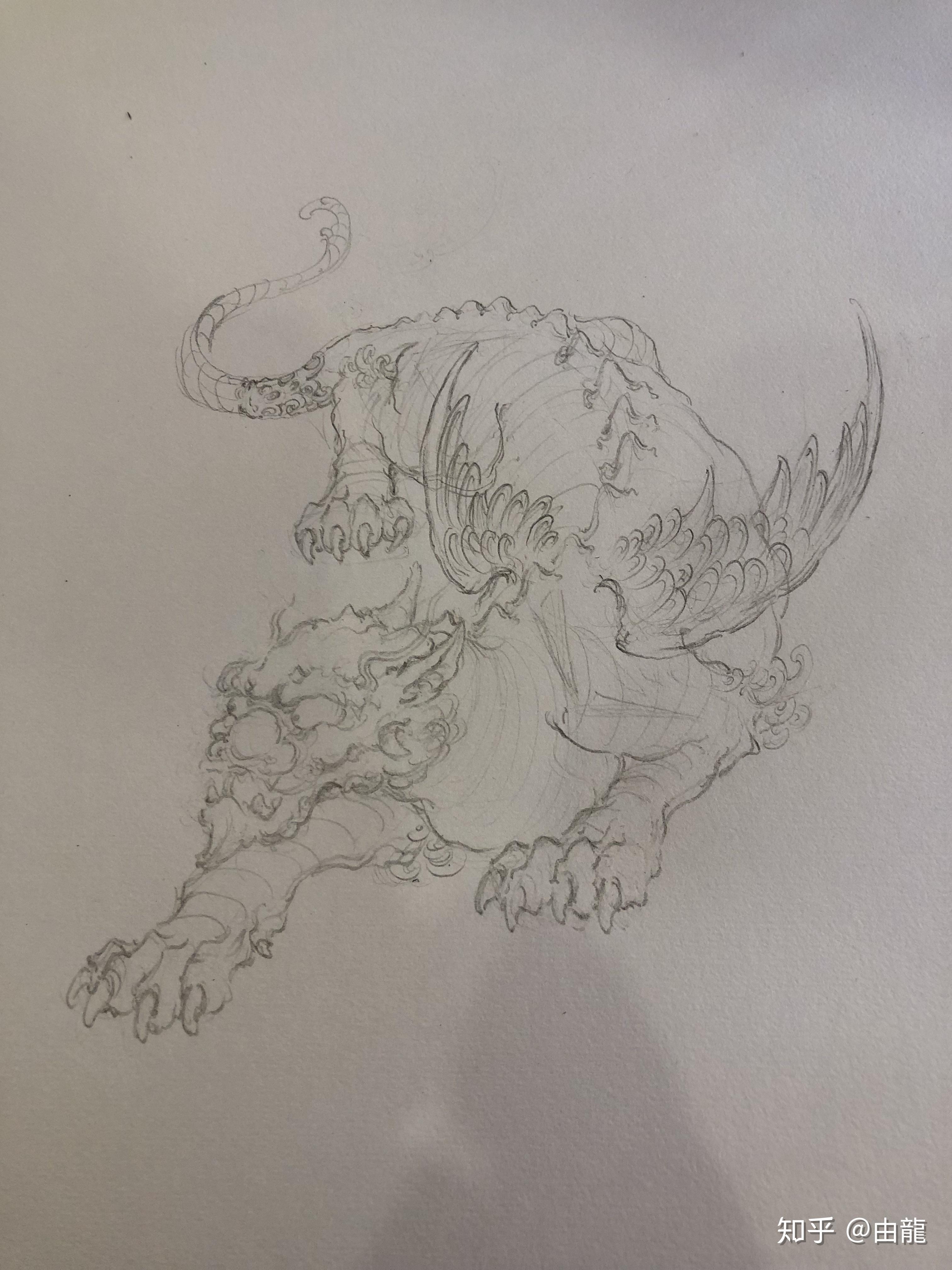 貔貅设计手稿上海由龙出品