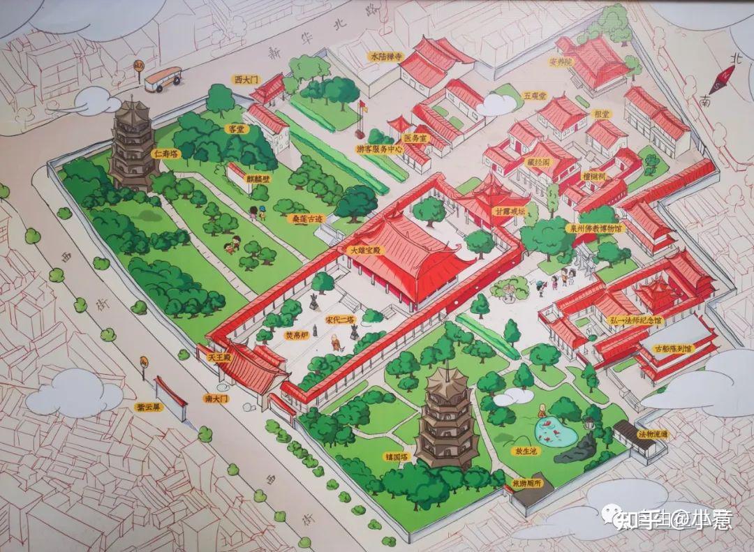 泉州开元寺平面图图片
