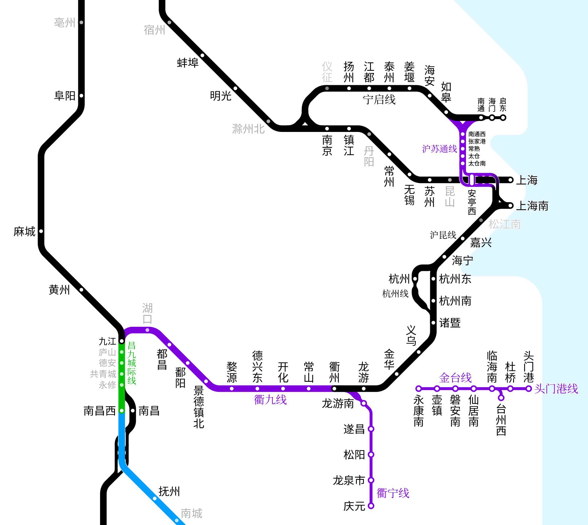 中国动力集中型动车组运行线路示意图 - 知乎