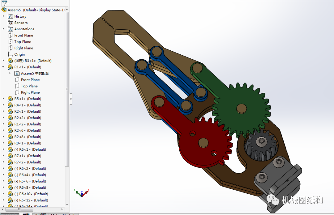 机器人roboticarmgripper机械臂夹持机构3d图纸solidworks设计