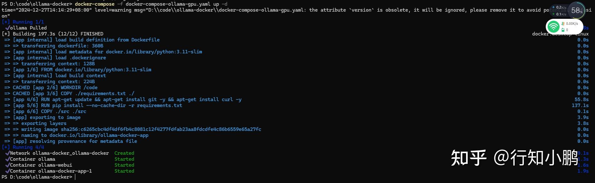 Windows docker ollama 