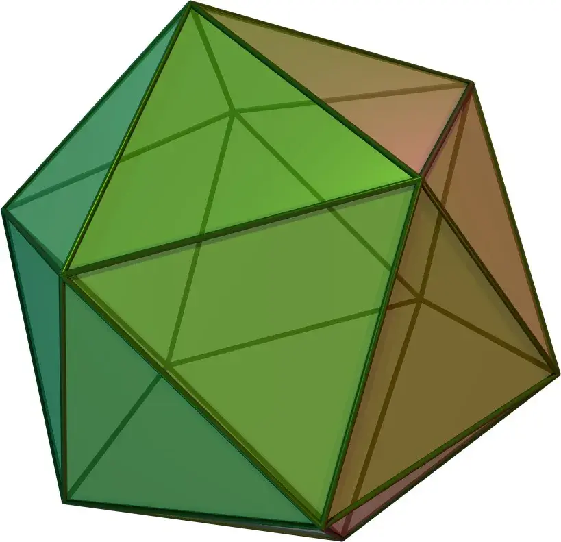有十二个五边形面;八面体(octahedron):有八个三角形面;六面体或正方