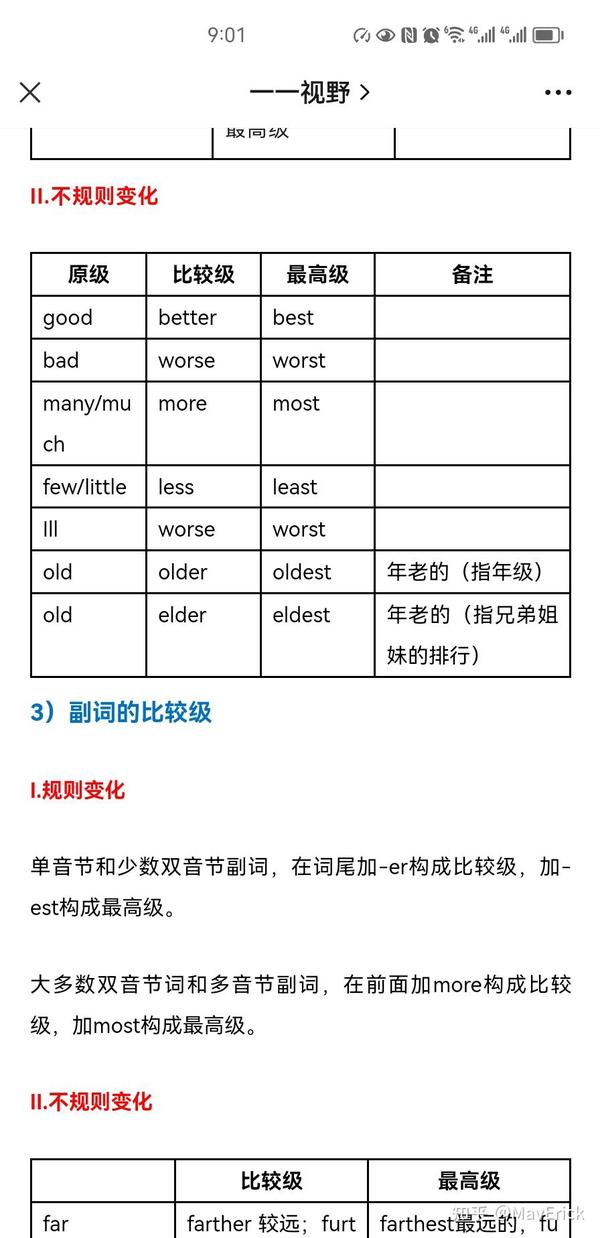 英语(3)英语语法汇总-形容词和副词(修订) - 知乎