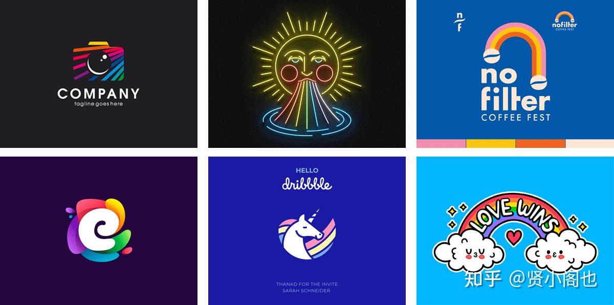 赏析│20款彩虹元素logo设计