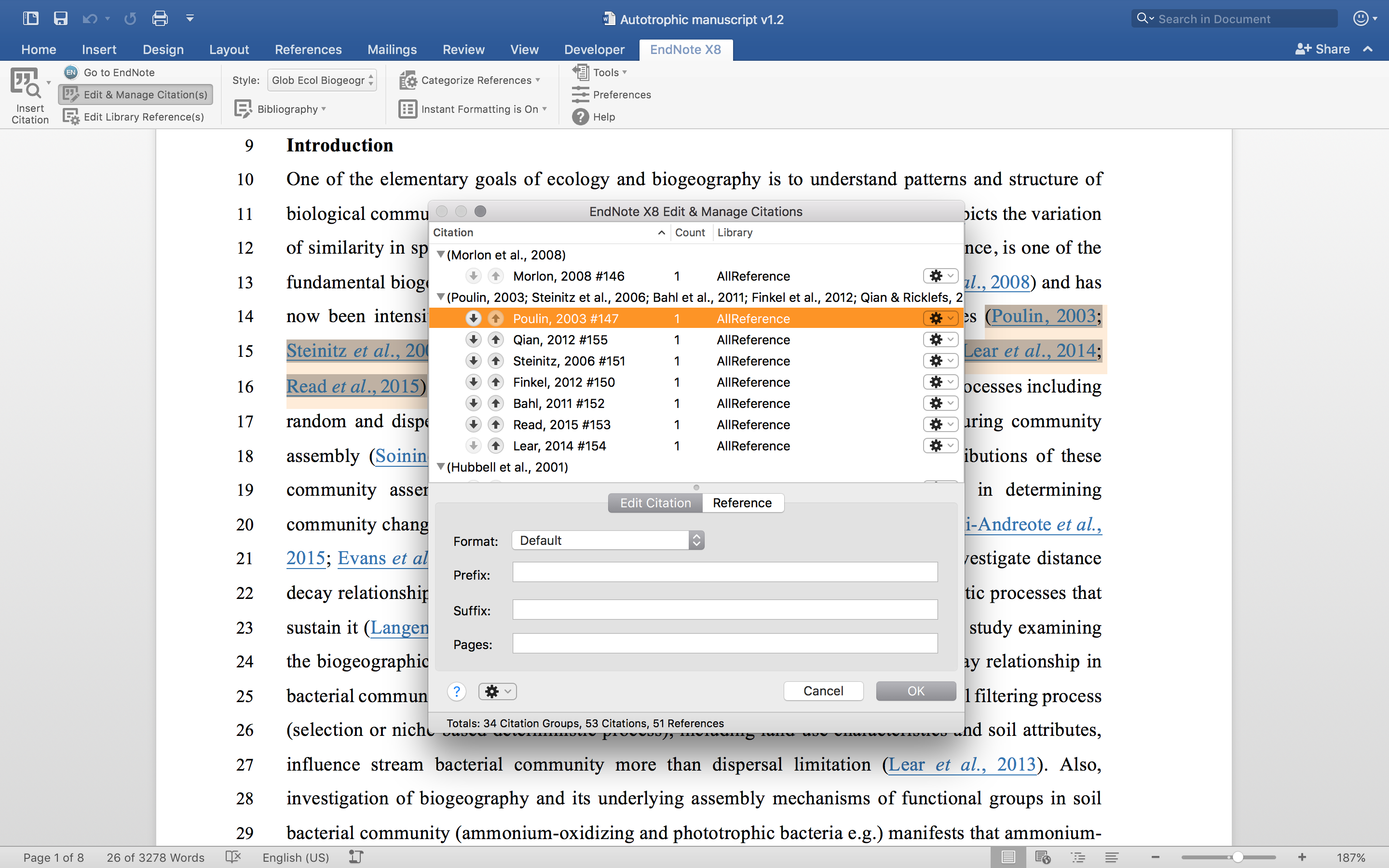 endnote 7.7.1 and word 2016 for mac