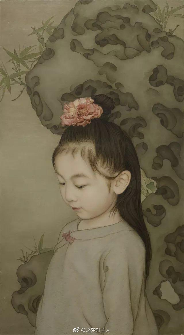 七言赞青年画家万里花3年时间为女儿画15幅作品