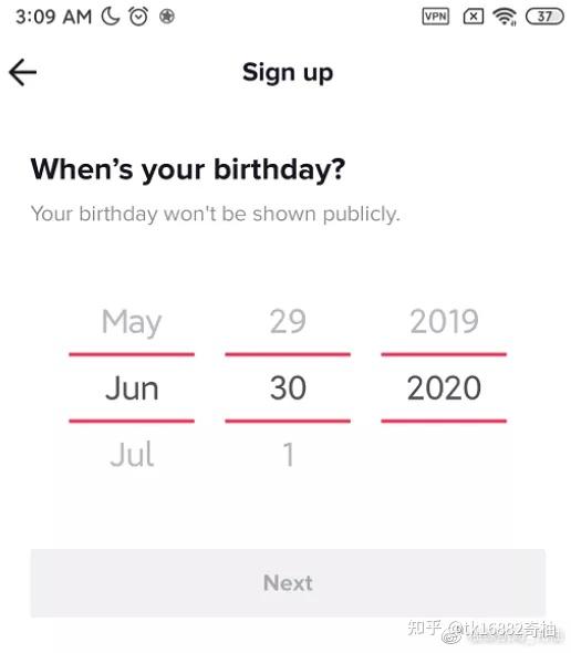 抖音海外版注册生日不了