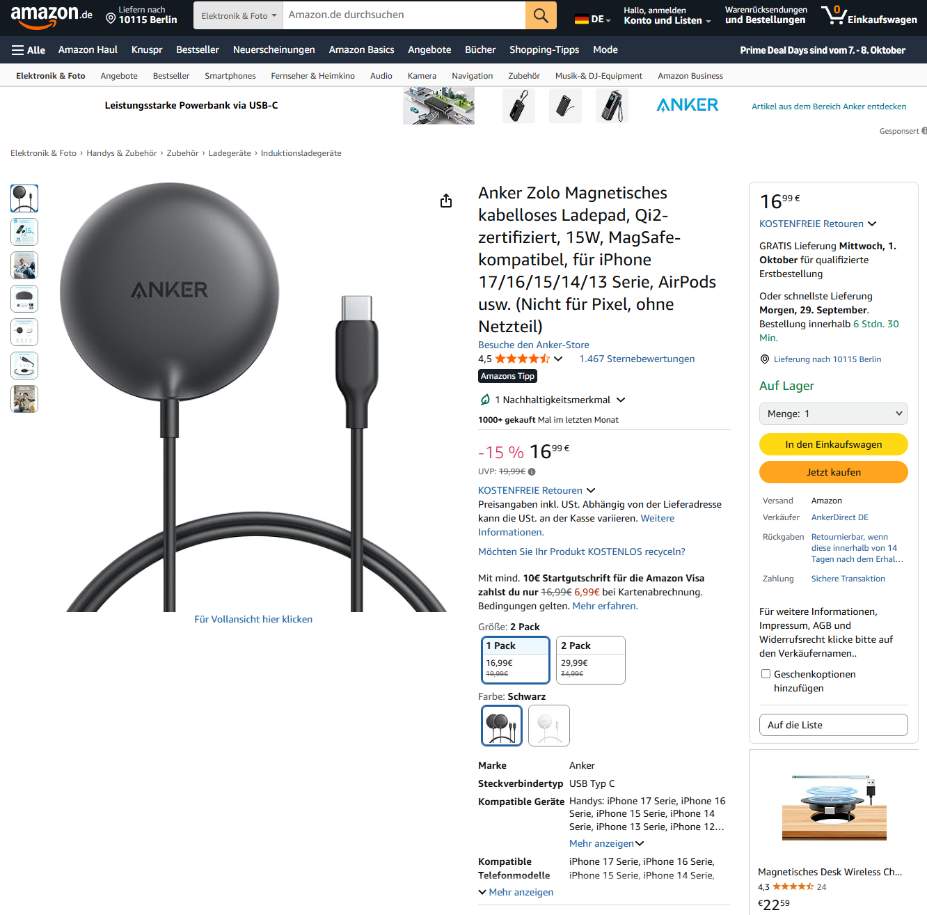 苹果MagSafe无线充登榜第二，43.8欧售价仍在德国亚马逊获高口碑- 知乎