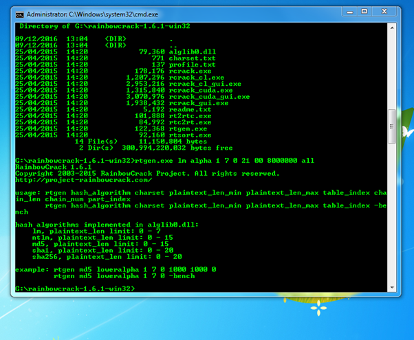 Rainbowcrack как пользоваться windows
