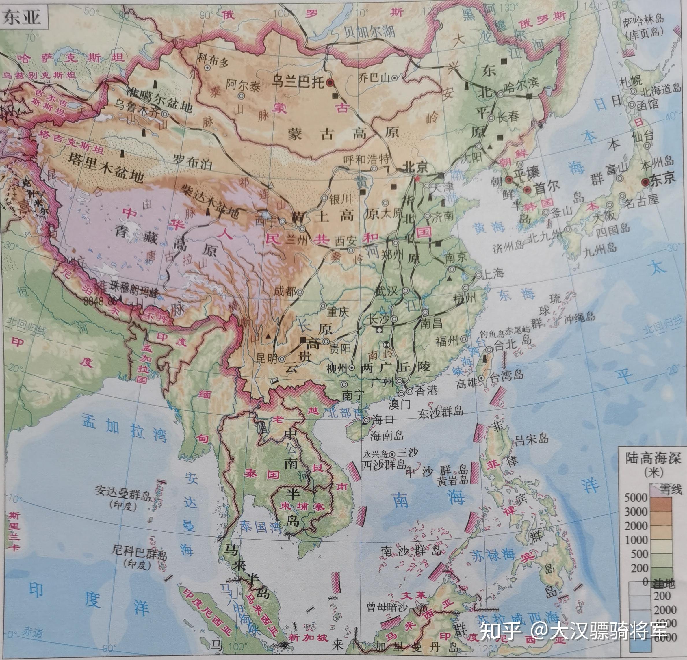 图文解读东亚五国行政和地理(高清地图可收藏) - 知乎