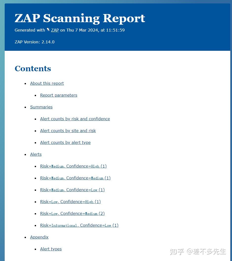 Zap Scan Report Example OWASP ZAP 安装使用基础说明 - 知乎