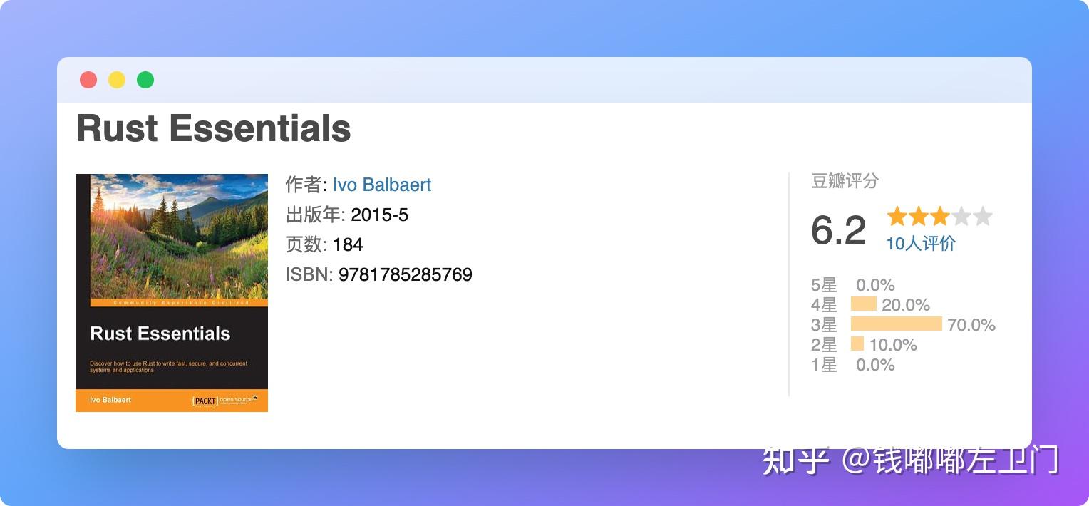 快速入門,瞭解rust框架的核心特性.作者:ivo balbaert