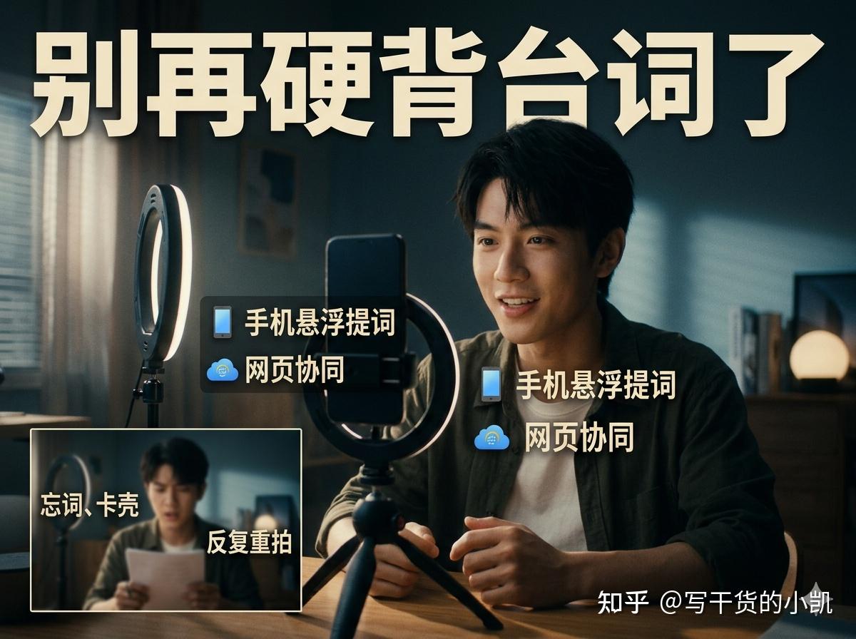 别再傻傻背台词了,真正会拍口播的人,早就开始用提词器了