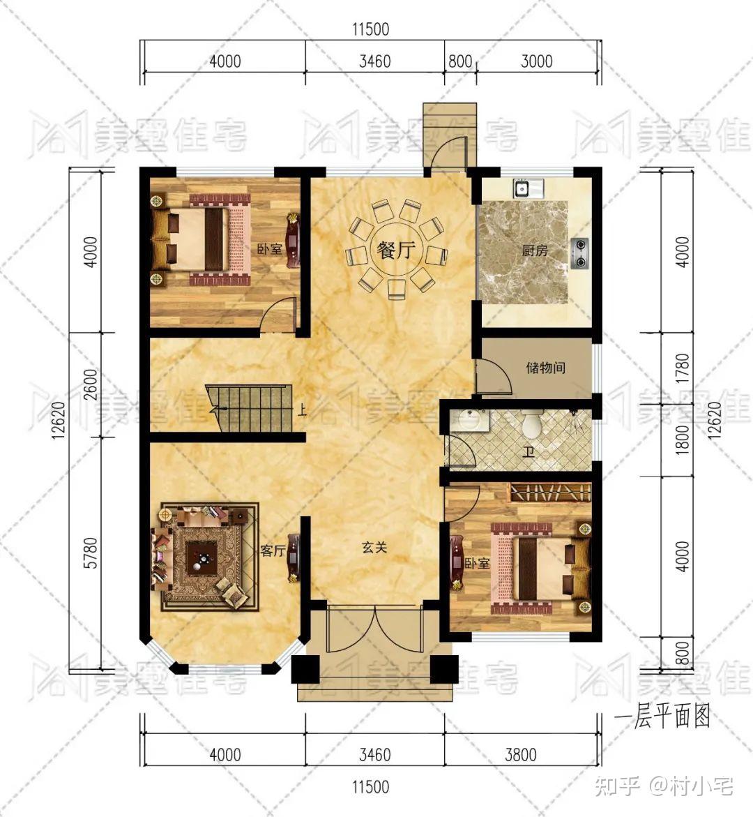 11x12米别墅户型图图片