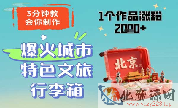 爆火城市行李箱制作_wwz