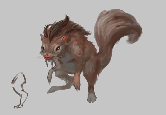 每周一课丨怪物设计之火焰松鼠猪的画法