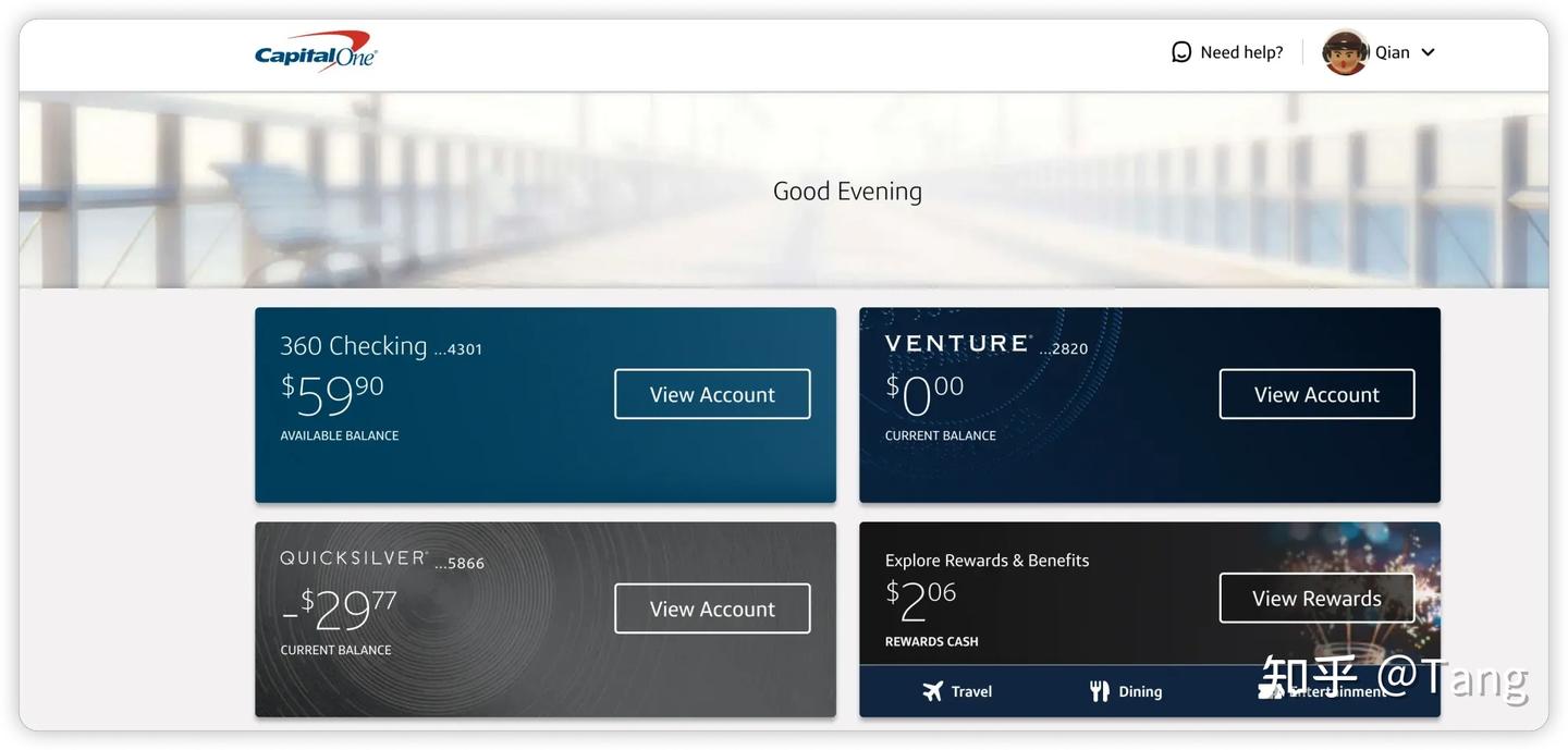 Capital One Venture信用卡申请成功！等值1200美元开户奖励+所有消费双倍积分，等值3%返现- 知乎