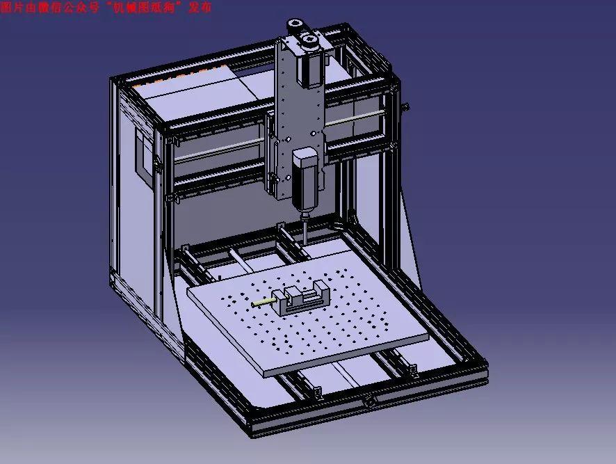 工程机械悬挂式cnc机床3d模型图纸stp格式