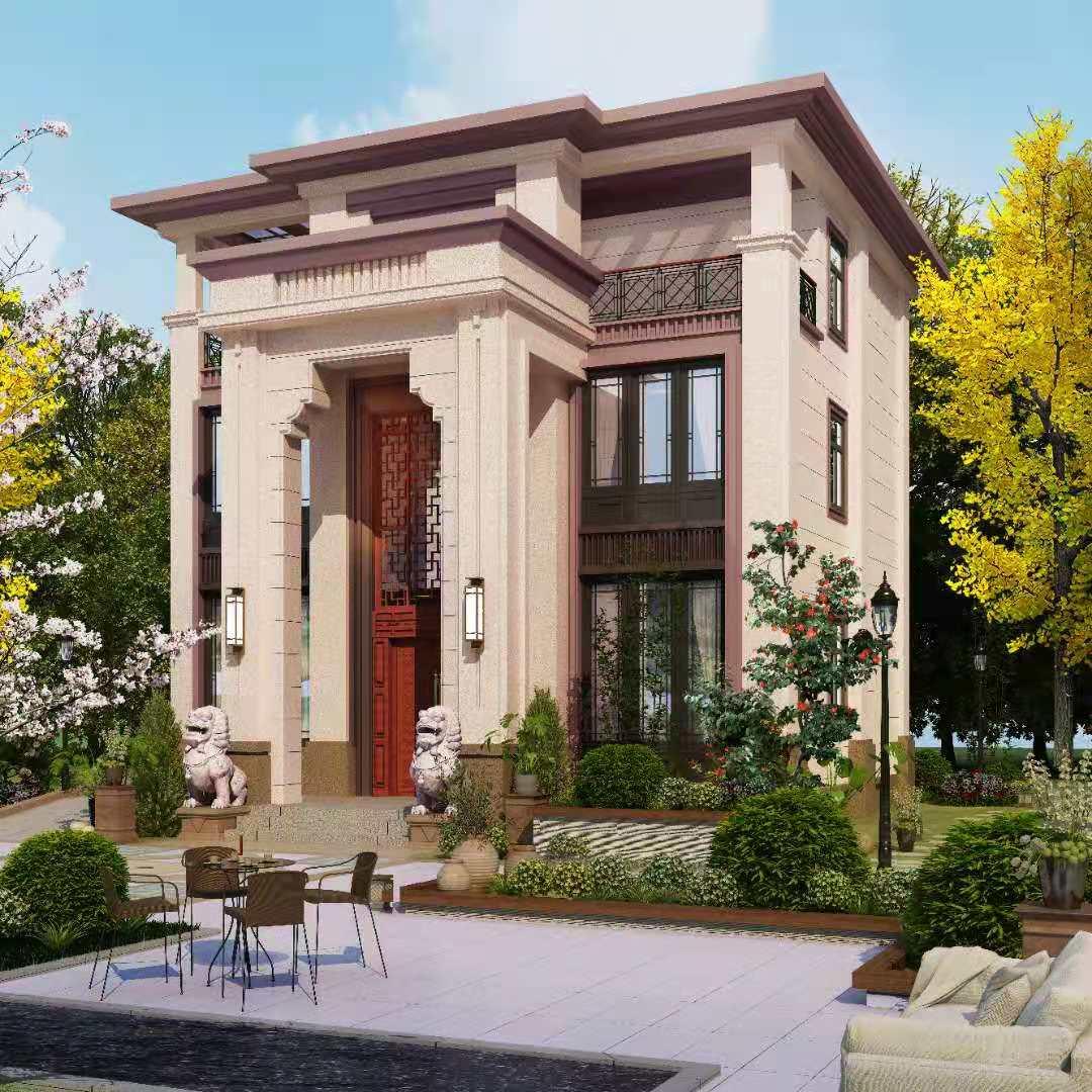 2021年最新款中式和韵风格别墅设计图纸