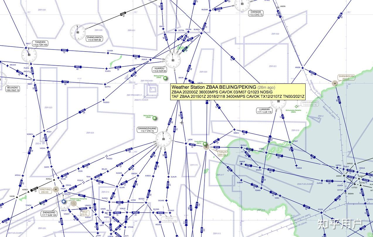 在哪裡可以查到北京上空所有的飛機航線
