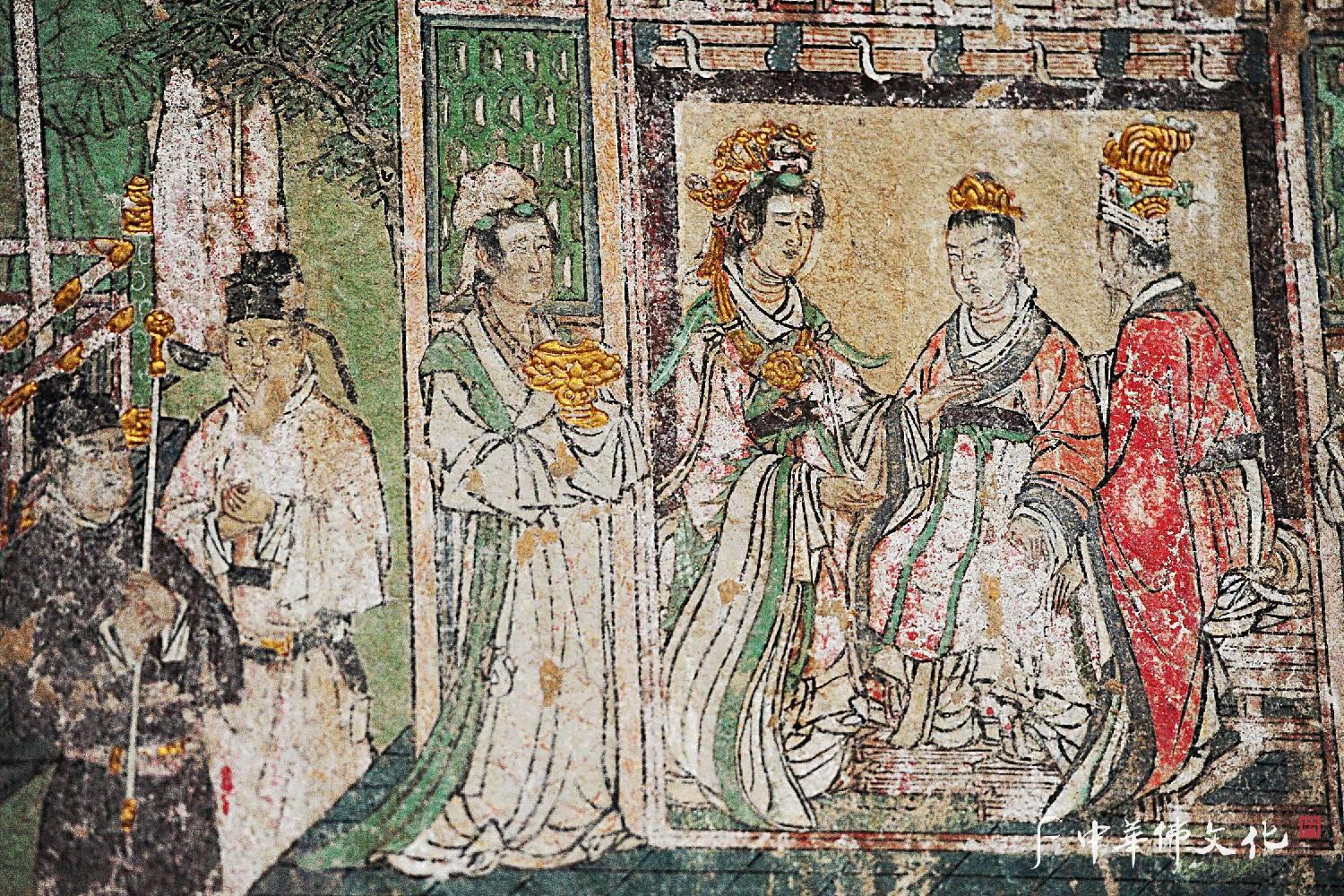 的最大图)北宋-山西高平开化寺壁画(《善友太子本生故事画》位于右半