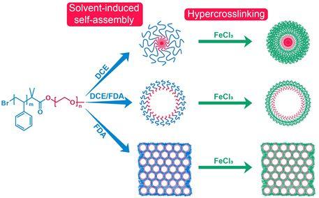 先進材料溶劑誘導自組裝策略從膠束到超交聯多孔聚合物