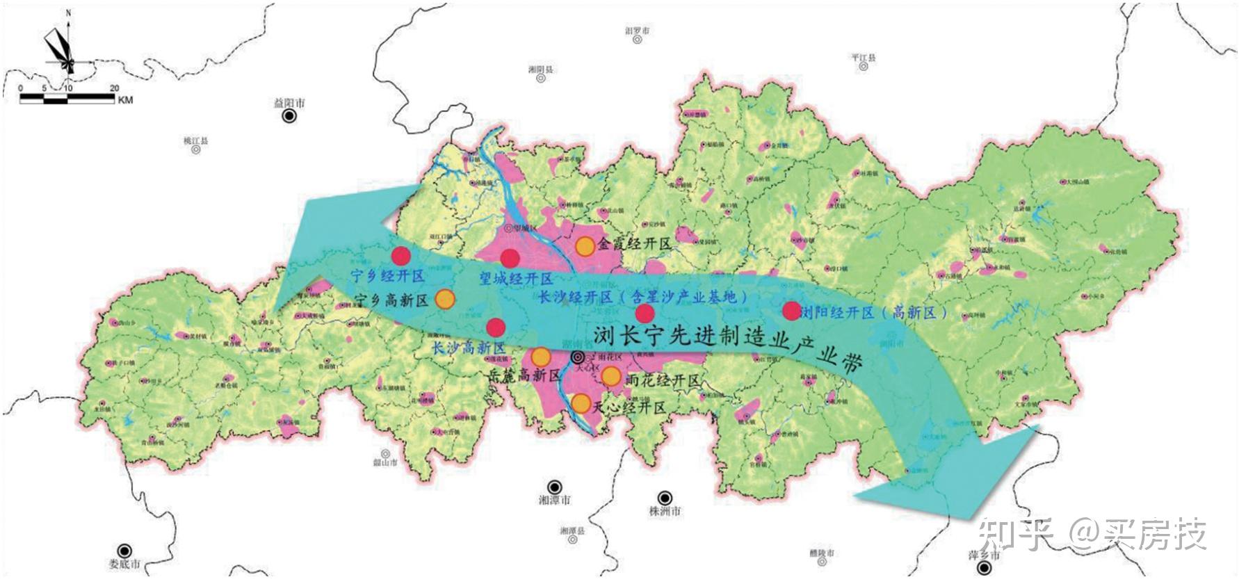 長沙市未來五年重點發展五區五園,